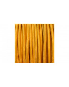Kolorowy przewód mieszkaniowy H03VV-F (OMY) 3G 0, 75 żo w oplocie tekstylnym jednobarwny żółty PPJBZONN01 /bębnowy/