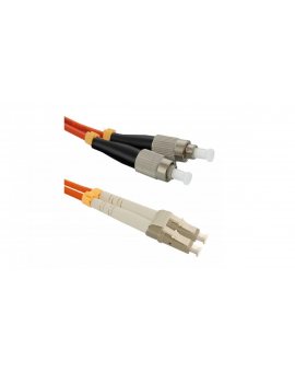 Qoltec Patchcord światłowodowy LC/UPC - FC/UPC Multimode 50/125 OM2 Duplex 1m