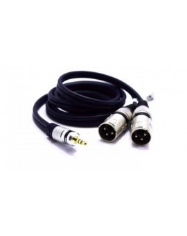 Kabel przyłącze dedykowane do mikserów 2x wtyk XLR/wtyk Jack 3.5 stereo MK32/B /5, 0m/