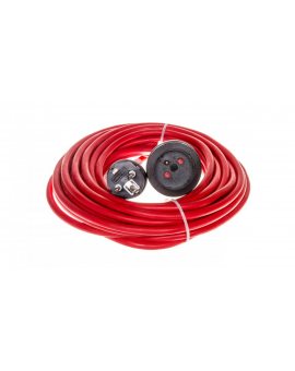 Kabel przedłużajacy (przedłużacz) 10m czerwony 1x230V H05VV-F 3G1,5 1167464