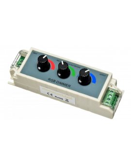Kontroler RGB manualny (3 pokrętła) 9A 108W 12/24V DC