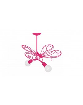 Lampa sufitowa motyl 2 dark pink 2xE27 MLP5329