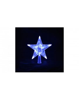 Komplet choinkowy gwiazda LED 10l czub na choinkę 16cm gwiazdka kolor biały 2 x bateria AA 1,5 V wewnętrzne 10-112