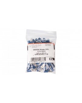 Wtyk konektorowy izolowany 1, 5-2, 5mm2 6, 3x0, 8 PVC WKI2, 5/6, 3/0, 8 /100szt./