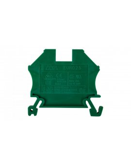 Złączka szynowa 2-przewodowa 2,5mm2 zielona EURO 43408GR