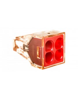 Szybkozłączka 4x 1,5-4mm2 przeźroczysta czerwona 773-604 /100szt./
