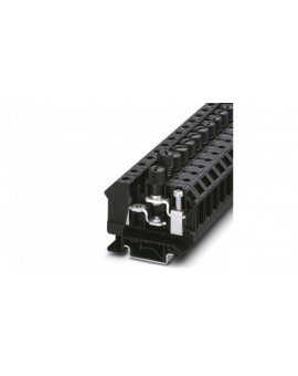 Złączka szynowa z bezpiecznikiem 6,3x32 2-przewodowa 0,6-16mm2 czarna UK-10D 3005507