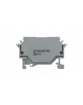 Złączka szynowa 2-przewodowa diodowa 4mm2 szara 281-603/281-410 /100szt./