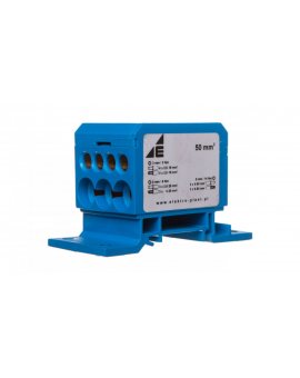 Blok rozdzielczy 2x4-50mm2 + 3x2,5-25mm2 + 4x2,5-16mm2 niebieski DB1-N 48.11