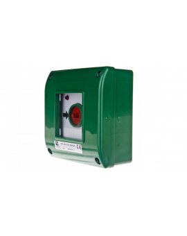 Przycisk awaryjny natynkowy 0Z 1R zielony OA1-W01-A-01-230VAC
