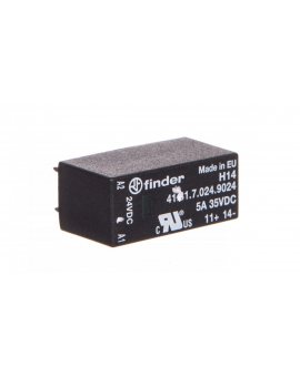 Przekaźnik miniaturowy do płytki drukowanej i gniazd serii 95.x5.x, 93.x2 SSR OC 5A/24VDC, zasil. 24VDC 41.81.7.024.9024