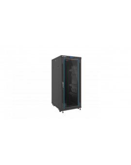 Szafa instalacyjna stojąca 19'' 27U 600x800 czarna /drzwi szklane/ LCD LANBERG /do zmontowania/ FF02-6827L-12B