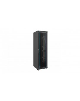 Szafa instalacyjna stojąca 19'' 42U 600x800 czarna /drzwi szklane/ LANBERG /do zmontowania/ FF02-6842M-12B