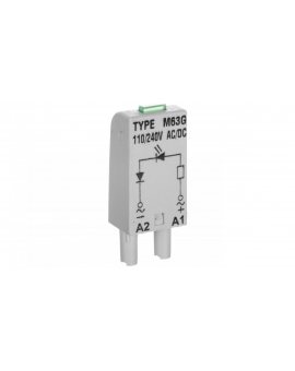 Moduł sygnalizacyjny L (dioda: LED zielony) 110-230 V AC/DC M63G szary 854854