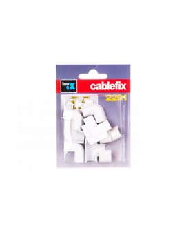 Komplet narożników i złączek do rynienek ochronnych na kable Cablefix 2201 biały /blister 10szt./ 3210-2
