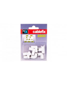 Komplet narożników i złączek do rynienek ochronnych na kable Cablefix 2200 biały /blister 10szt./ 3200-2-