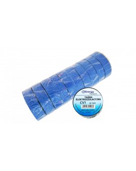 CV1 - taśma elektroizolacyjna PCW (zestaw 10 rolek 19mm x 20m x 0.13mm) niebieska EP-239275