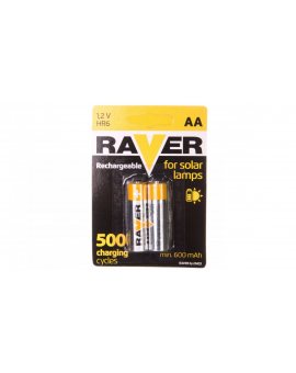 Akumulator Ni-MH R6 / AA 600mAh RAVER SOLAR /blister 2szt/ B7426