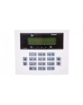 Klawiatura obsługi systemu alarmowego, LCD, 2 wejścia, wersja S, do systemu CA-10, Satel CA-10 KLCD-S