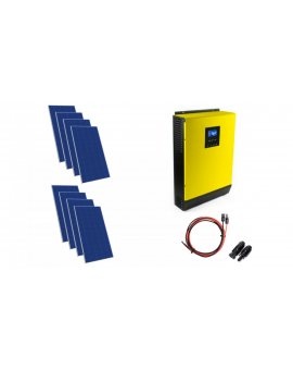 Hybrydowy zestaw solarny on-grid HPS-3kW-48 MPPT 8xPV Poli AZO00D1224