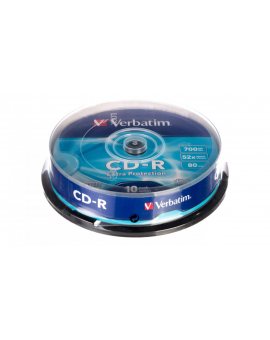Płyta CD-R VERBATIM 700MB x52 EXTRA PROT /CAKE 10szt./