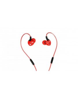 Słuchawki z mikrofonem IBOX S1 RED BLACK SHPIS1R (douszne z wbudowanym mikrofonem kolor czerwony