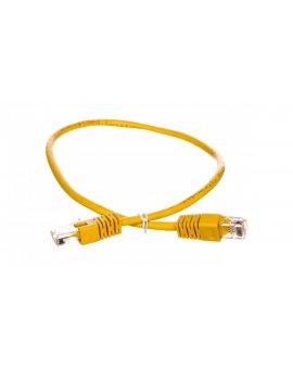 Kabel krosowy patchcord U/UTP kat.5E żółty 0,5m