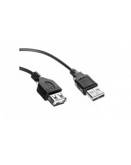 Kabel przedłużający USB 2.0 Typ USB A/USB A, M/Ż czarny 3m AK-300200-030-E