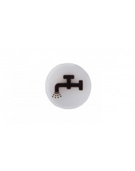 Soczewka przycisku 22mm płaska biała z symbolem PLYN M22-XDL-W-X16 218314
