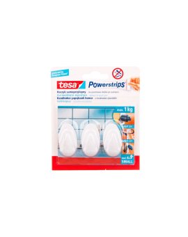 Haczyk samoprzylepny POWERSTRIPS Trend 3szt. mały biały 57533-00100-02