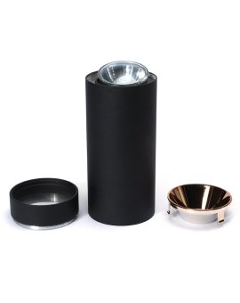Tuba Spot GU10 black and copper PZE-2701