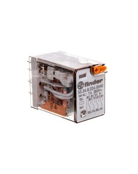 Przekaźnik miniaturowy 4P 7A 24V AC przycisk testujący mechaniczny wskaźnik zadziałania AgNi 55.34.8.024.0040