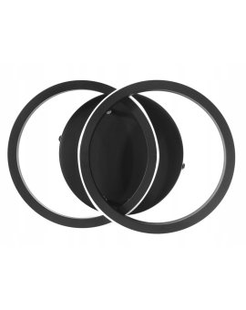 Ceiling lamp Wall lamp Round 18W black - Neutral colors