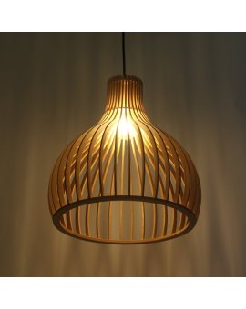 Wooden hanging lamp E27 PZE-902 35cm