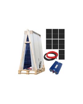 Zestaw solarny 2850W do grzania wody w bojlerach: Przetwornica ECO Solar Boost 3kW+7x Panel solarny+2x Kabel solarny+Złącza MC4