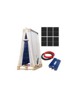 Zestaw solarny 2500W do grzania wody w bojlerach: Przetwornica ECO Solar Boost 3kW+6x Panel solarny+2x Kabel solarny+Złącza MC4