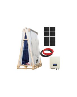 Zestaw solarny 1650W do grzania wody: Przetwornica ECO Solar Boost PRO 3kW+4x Panel solarny+2x Kabel solarny+Złącza MC4