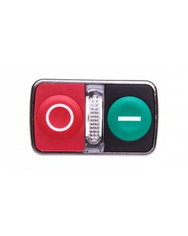 Napęd przycisku podwójny zielony/czerwony /O-I/ z podświetleniem z samopowrotem ZB4BW7L3741