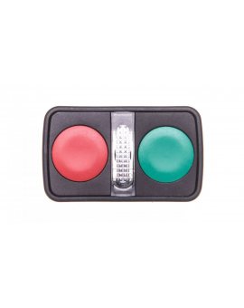 Napęd przycisku podwójny zielony/czerwony /O-I/ z podświetleniem z samopowrotem ZB5AW7A3740