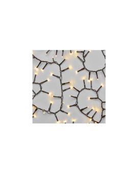 Lampki choinkowe LED Classic Cluster, jeżyk, 400 LED 8m, ciepła biel, czarny, IP44, timer D4BW02