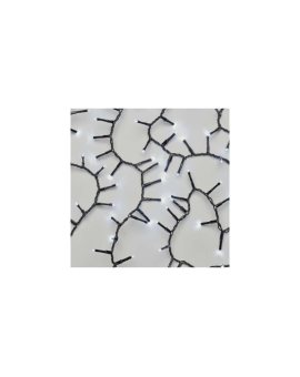 Lampki choinkowe LED Classic Cluster, jeżyk, 400 LED 8m, zimna biel, czarny, IP44, timer D4BC02