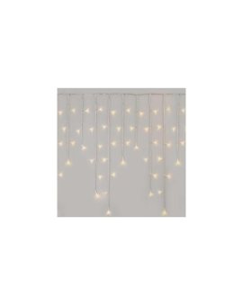 Oświetlenie świątecz. sople 300LED 5m ciepła biel, przeź. przew., 8 programów, timer, pilot D4CW02