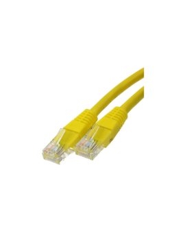 Patchcord UTP kat.5e kabel sieciowy LAN 2x RJ45 linka żółty 1, 5m