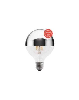 Żarówka LED GLOBO 5W/830 (40W) DIM 95MM SREBRNA W KOPULE - bańka szklana LEUCI (555348.0101)