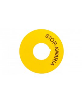 Pierścienie żółte z nadrukiem STOP-AWARIA do NEF22 W0-PIERŚC.ŻÓŁTE DR STOP/FI22 /10szt./