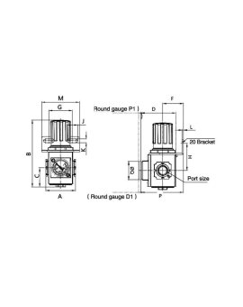 Reduktor ciśnienia powietrza G 1/4 GW do 10 bar, regulacja 1,5-9 bar