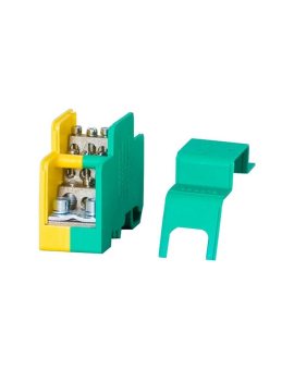 Blok rozdzielczy jednobiegunowy 160A - żółto-zielony
